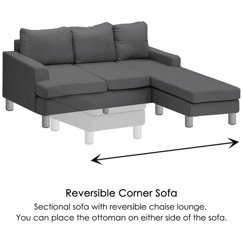 HLB REVERSIBLE CONER SOFA (3 SEATER)