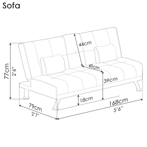 SLEEMON SOFA-BED (3 SEATER)