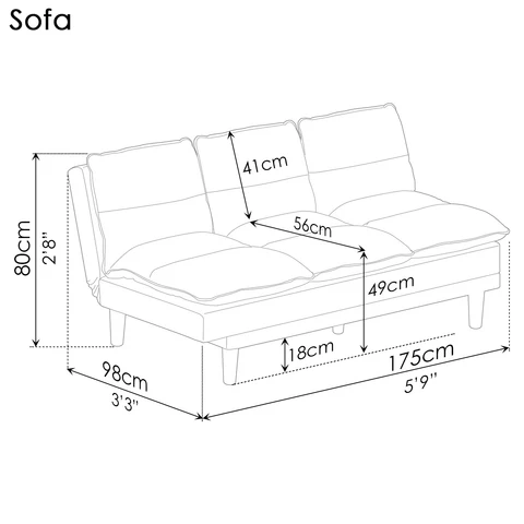 SLEEMON SOFA-BED (3 SEATER)