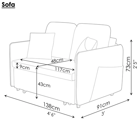 QUANU SOFA-BED (2 SEATER)