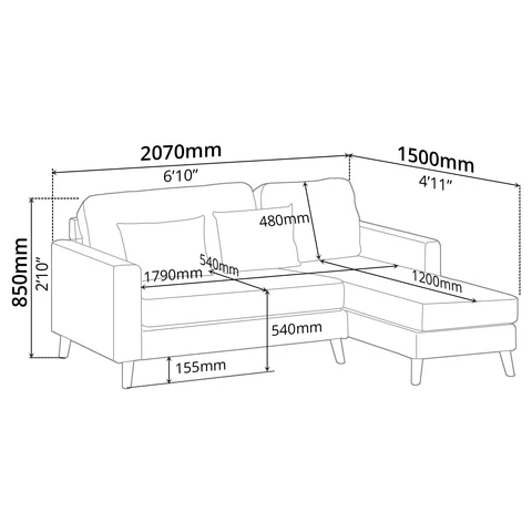 SLEEMON L-SOFA (3 SEATER)