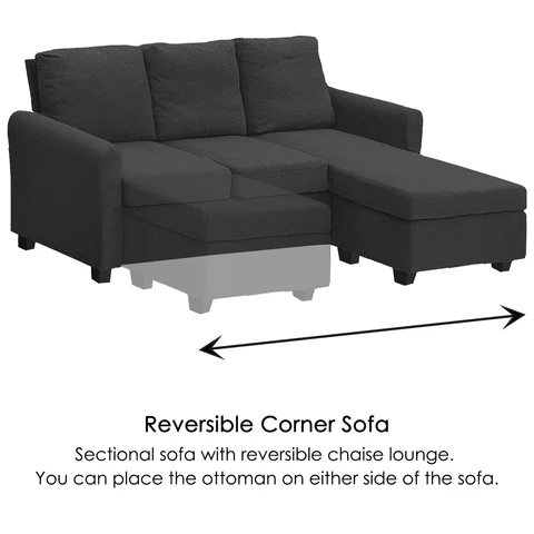 MLM REVERSIBLE CORNER SOFA (3 SEATER)