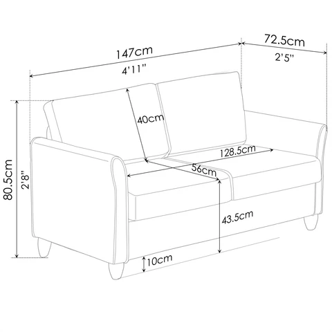 ACROFINE SOFA (2 SEATER)