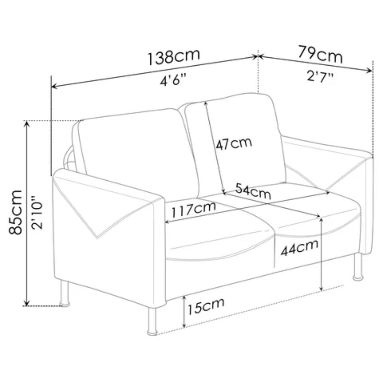 SLEEMON SOFA (2 SEATER)