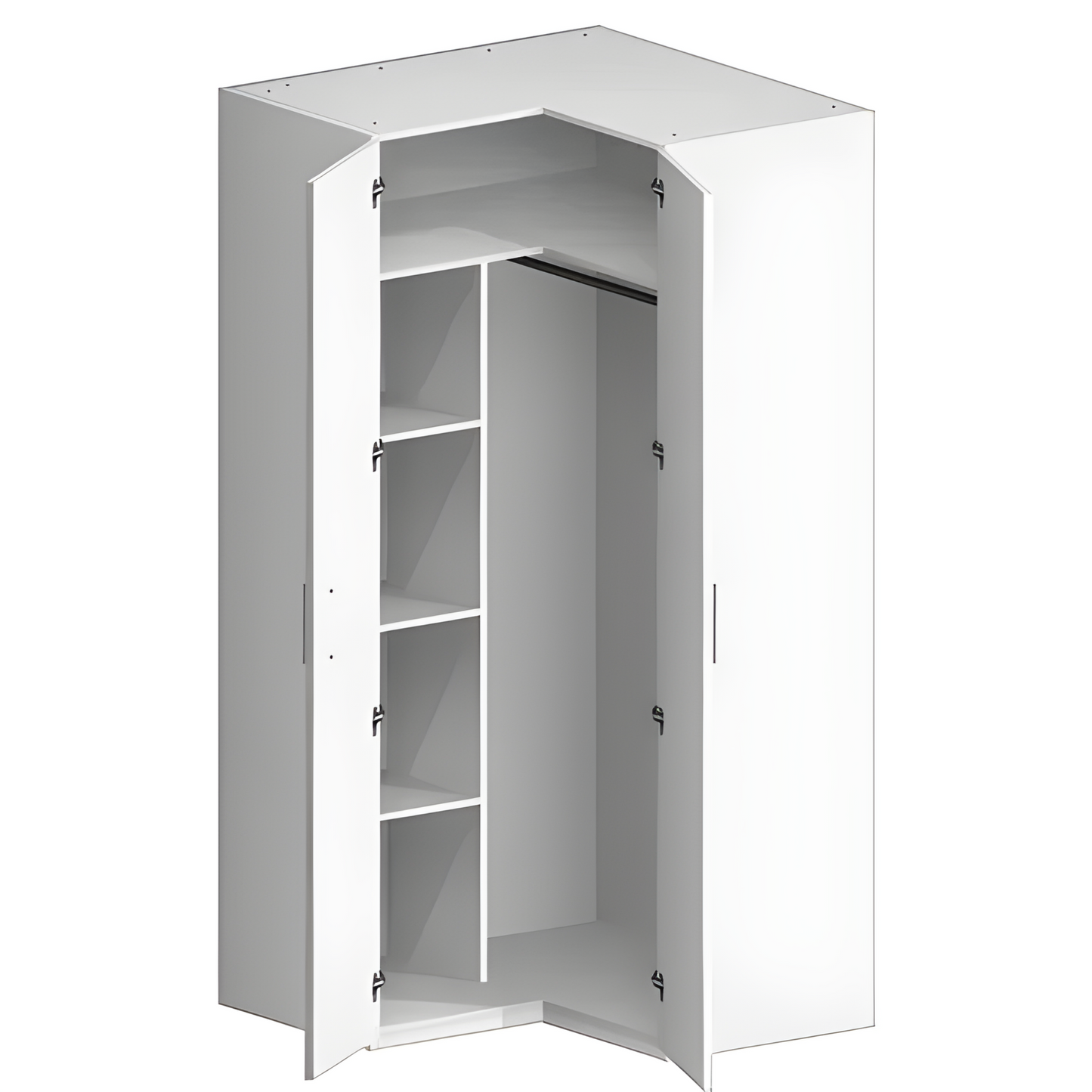 ZBOM 2 DOORS CORNER WARDROBE (RIGHT MODULAR)