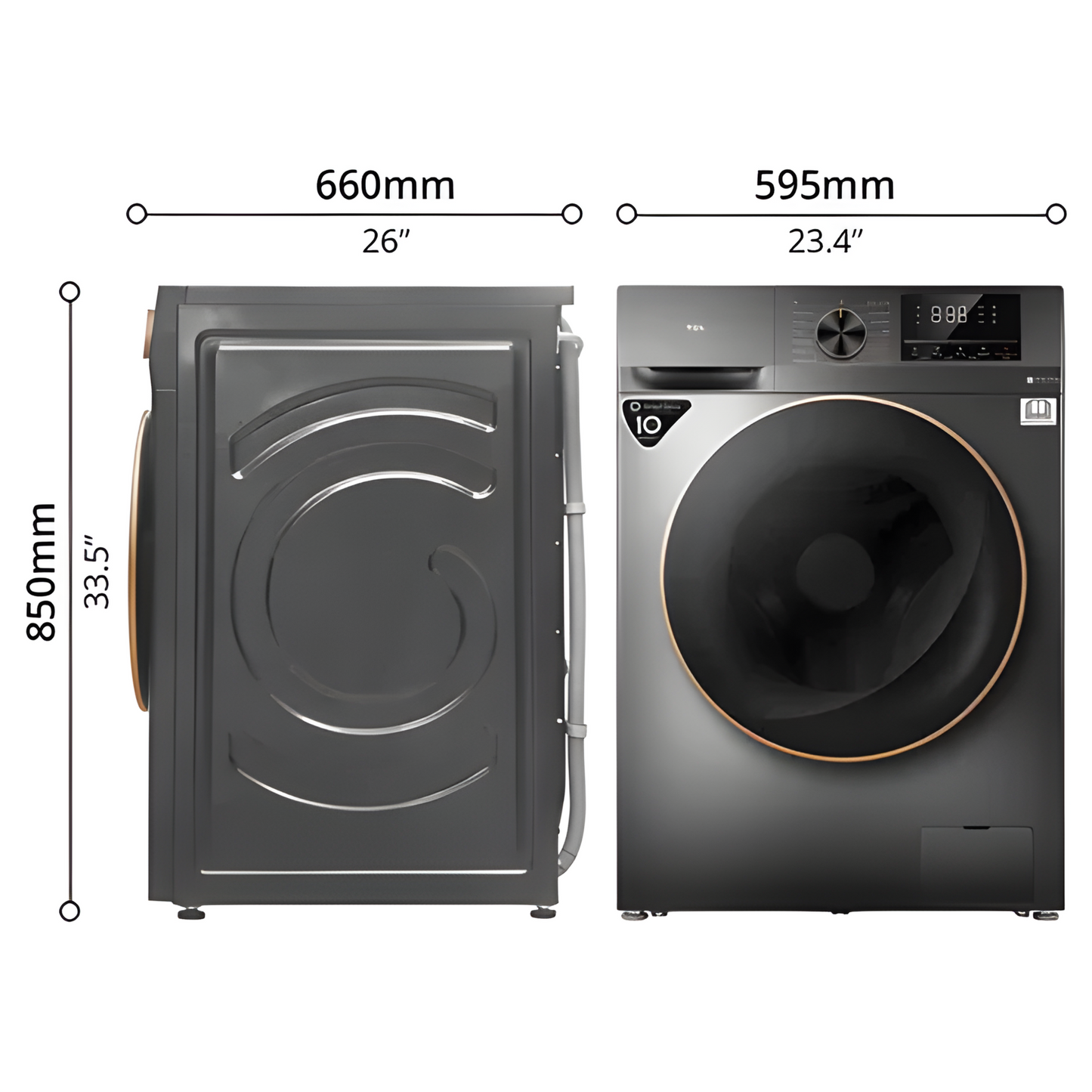 TCL WASHER & DRYER , INVERTER (10KG)