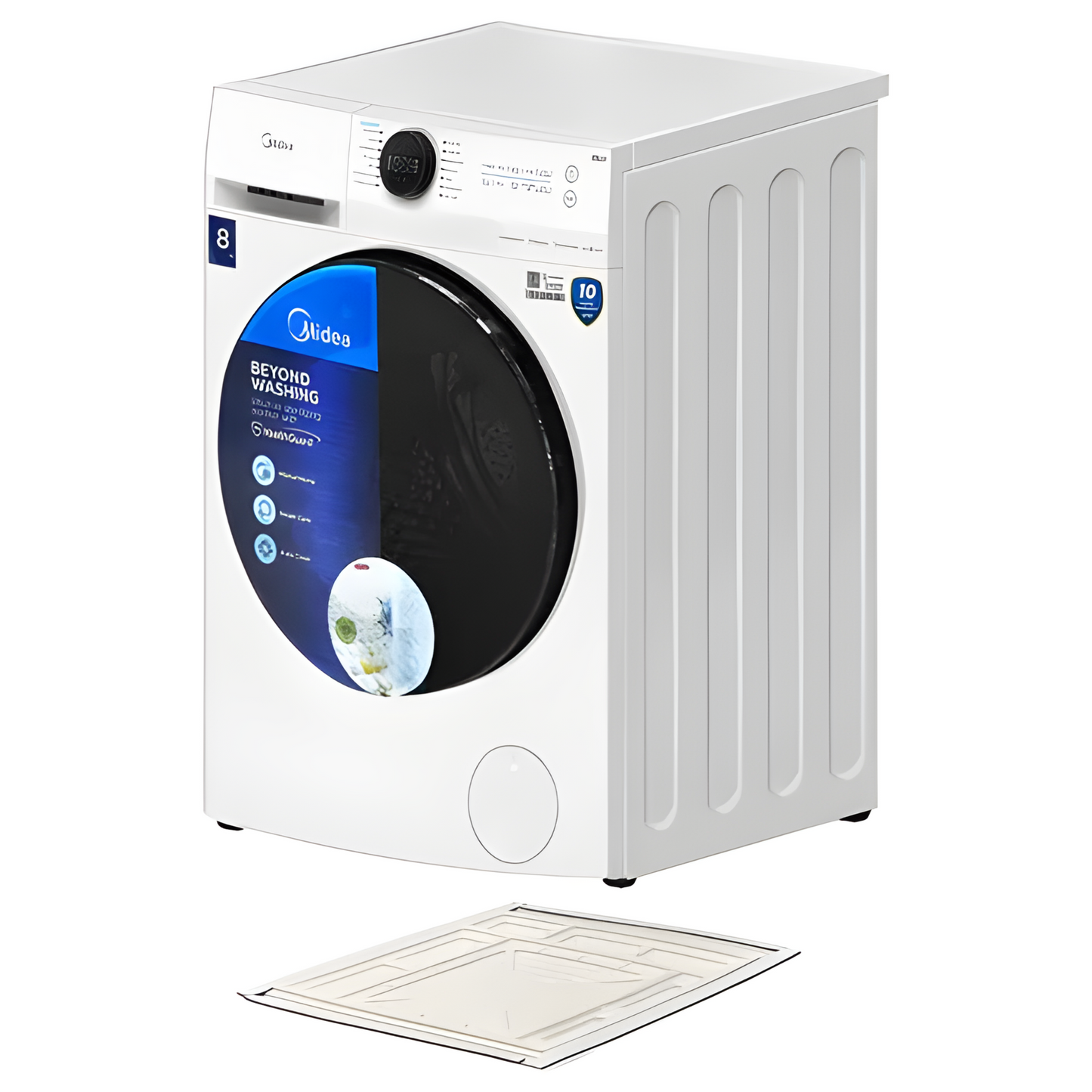 MIDEA WASHING MACHINE ,INVERTER (8KG)