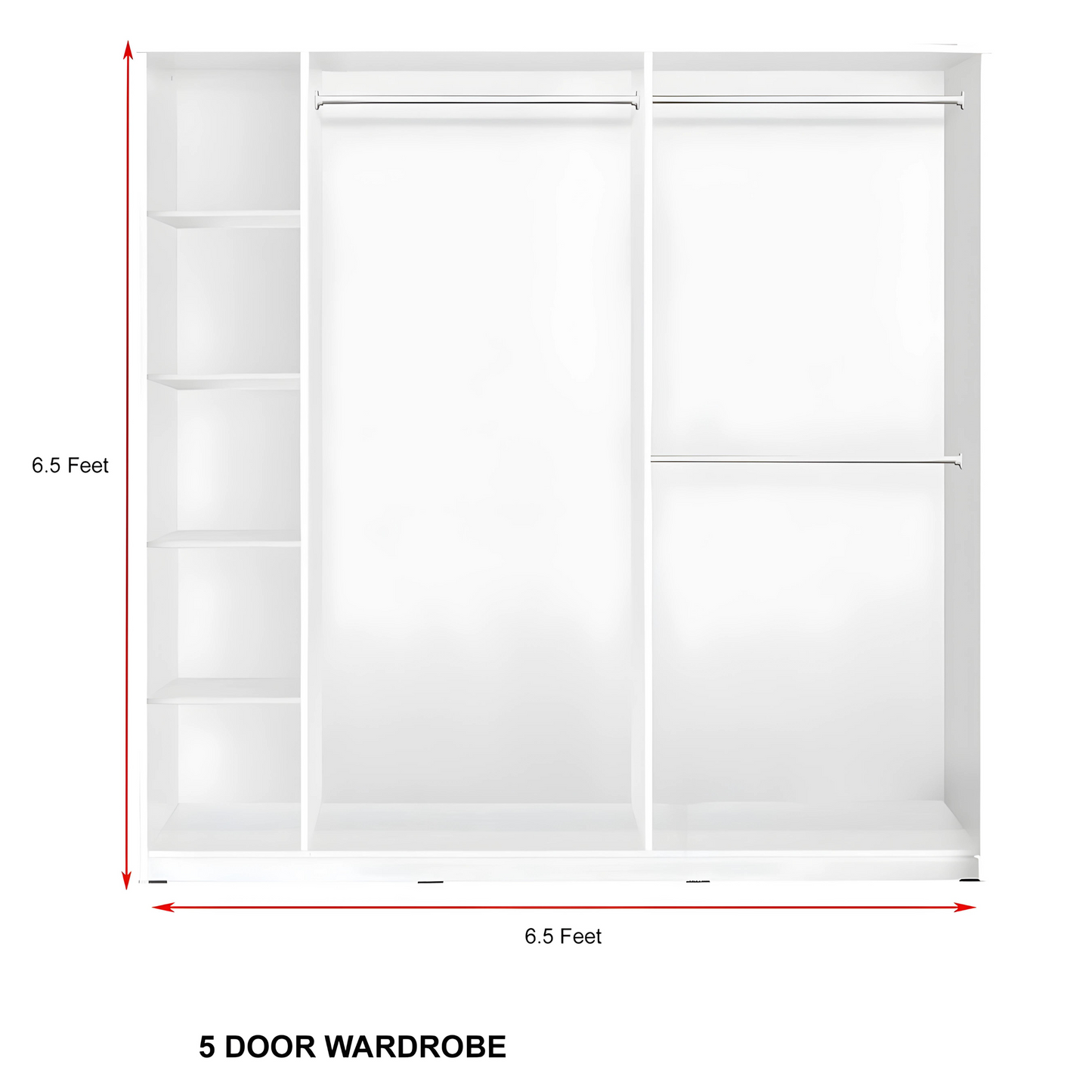 ORC BEDROOM SET WITH 5 DOORS WARDROBE