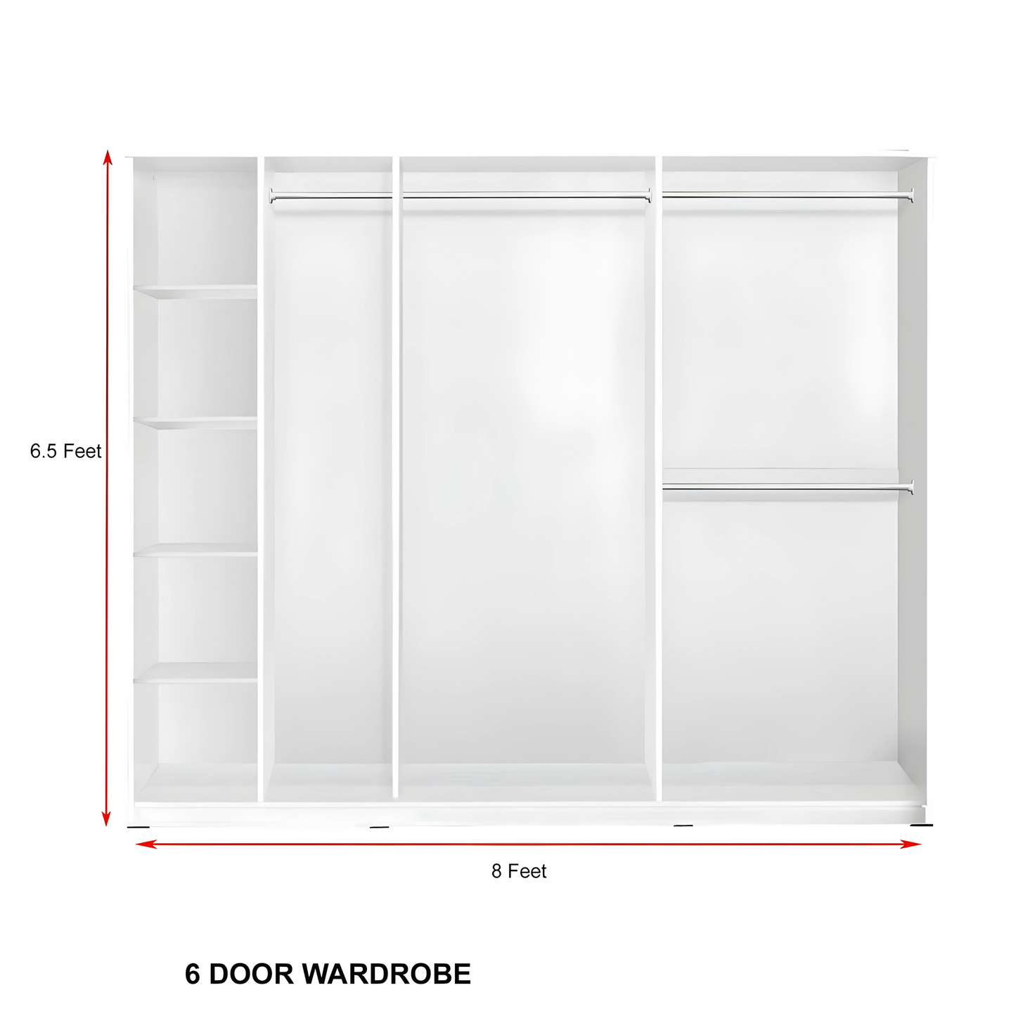 ORC BEDROOM SET WITH 6 DOORS WARDROBE