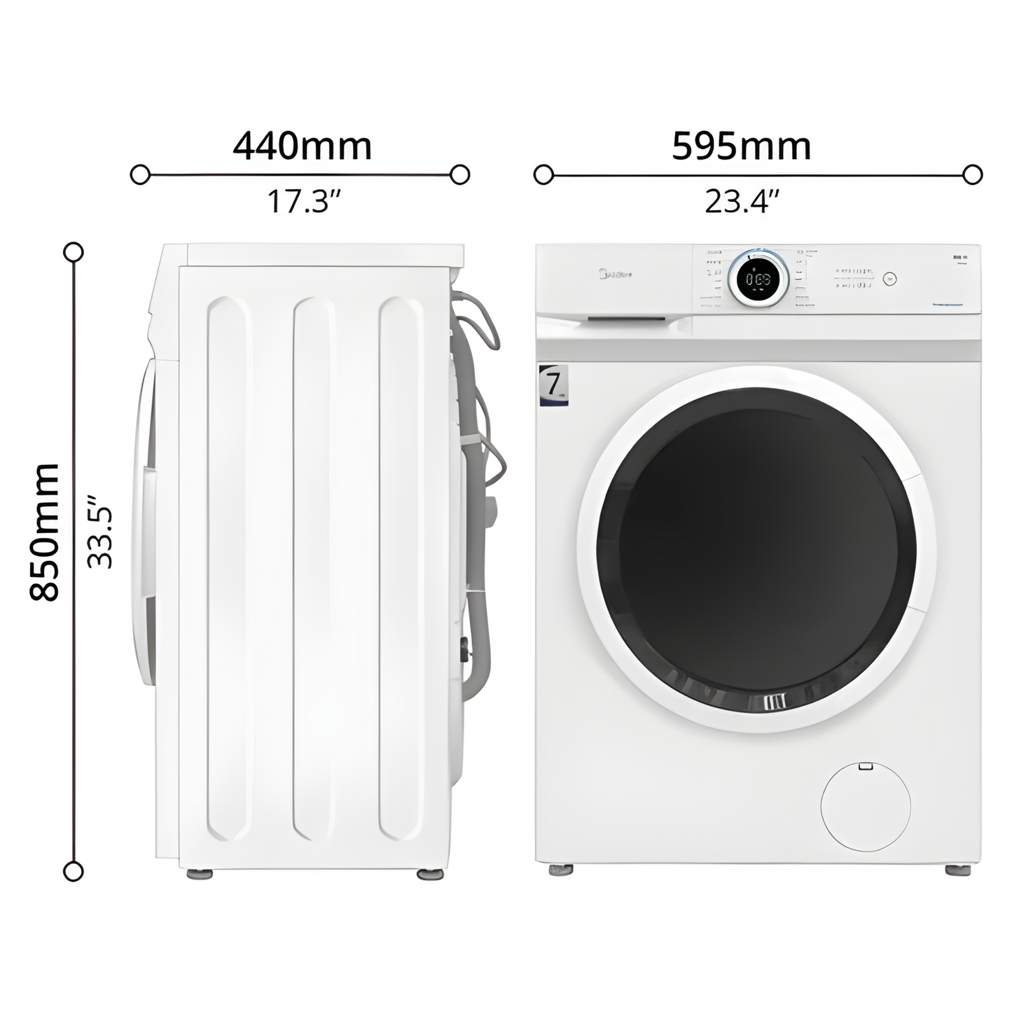 MIDEA WASHING MACHINE (7KG)